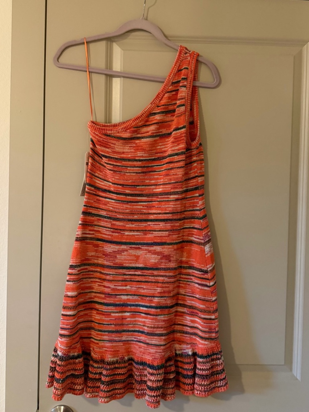 Anthropologie NWT One Shoulder Slim Flounce Sweater Dress - Size S - Picture 4 of 4